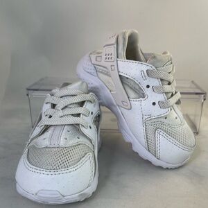 NIKE AIR HUARACHE RUN TD WHITE TODDLER SZ 5 704950-110 sneakers